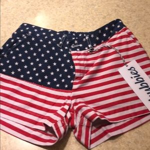 Chubbies miss America flag shorts